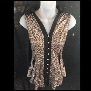 Cheetah Print Dress Shirt